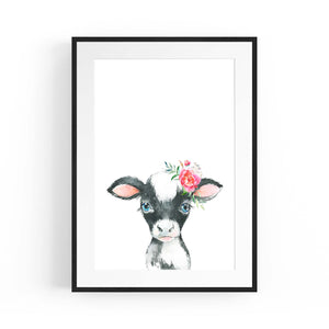 Cute Baby Cow Nursery Animal Gift Wall Art #1 - The Affordable Art Company