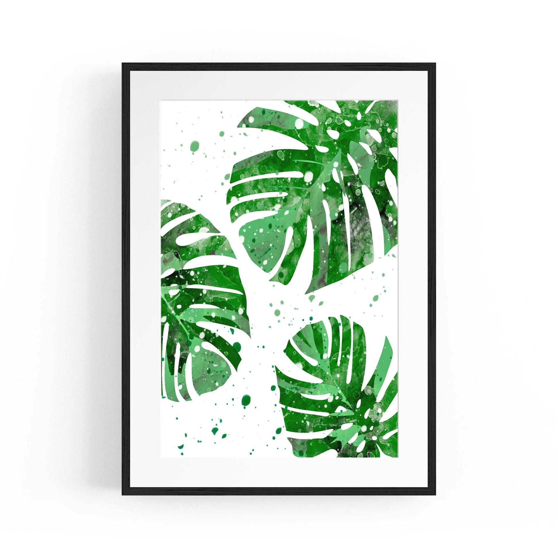 Palm Leaf Tropical Green Minimal Wall Art #6 - The Affordable Art Company