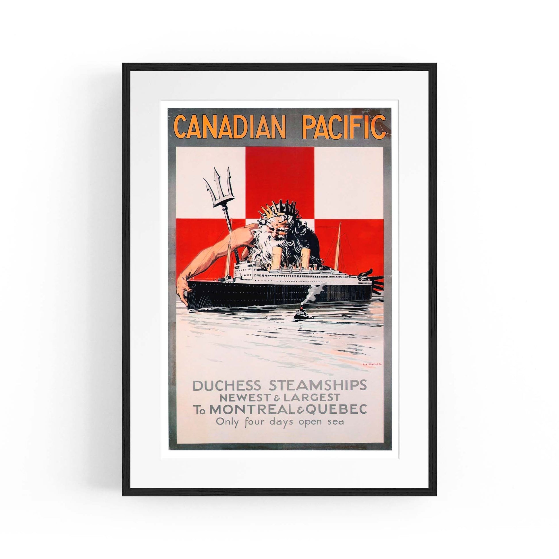 Canadian Pacific Vintage Shipping Advert Wall Art #3 - The Affordable Art Company