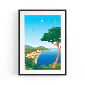 Retro Italy European Travel Vintage Wall Art - The Affordable Art Company
