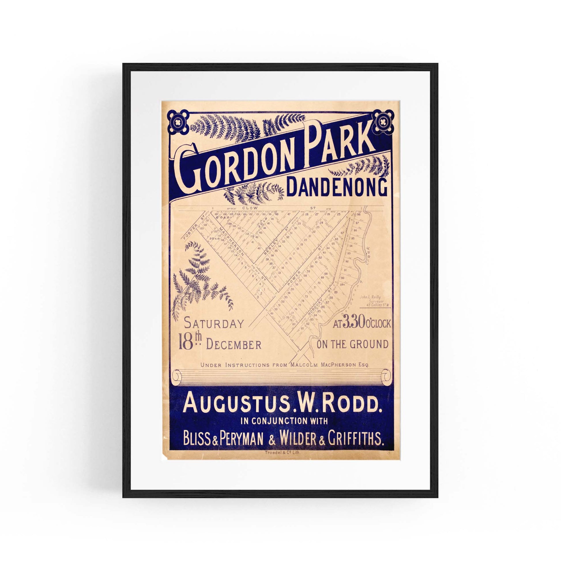 Dandenong Melbourne Vintage Real Estate Advert Art #1 - The Affordable Art Company