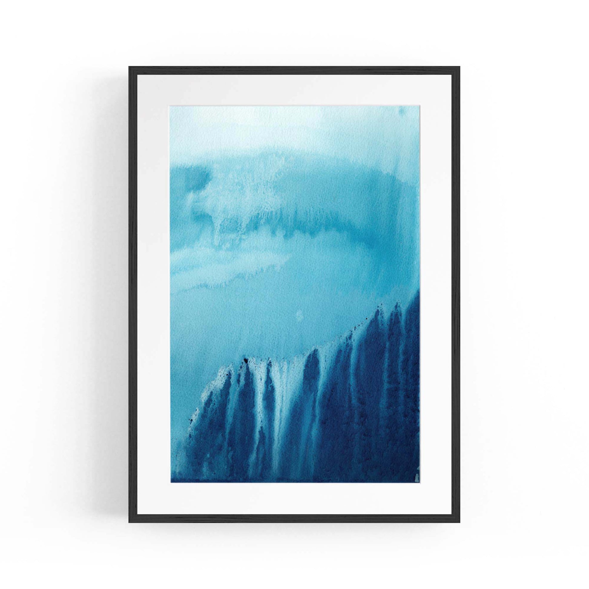 Minimal Blue Painting Abstract Modern Wall Art #13 - The Affordable Art Company