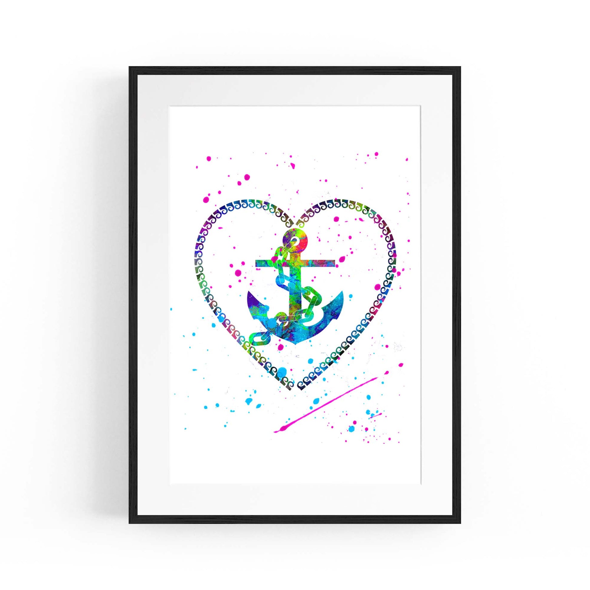 Anchor Painting Nautical Coastal Bathroom Wall Art #5 - The Affordable Art Company