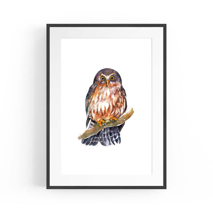 Watercolour Owl Painting Animal Nursery Wall Art - The Affordable Art Company