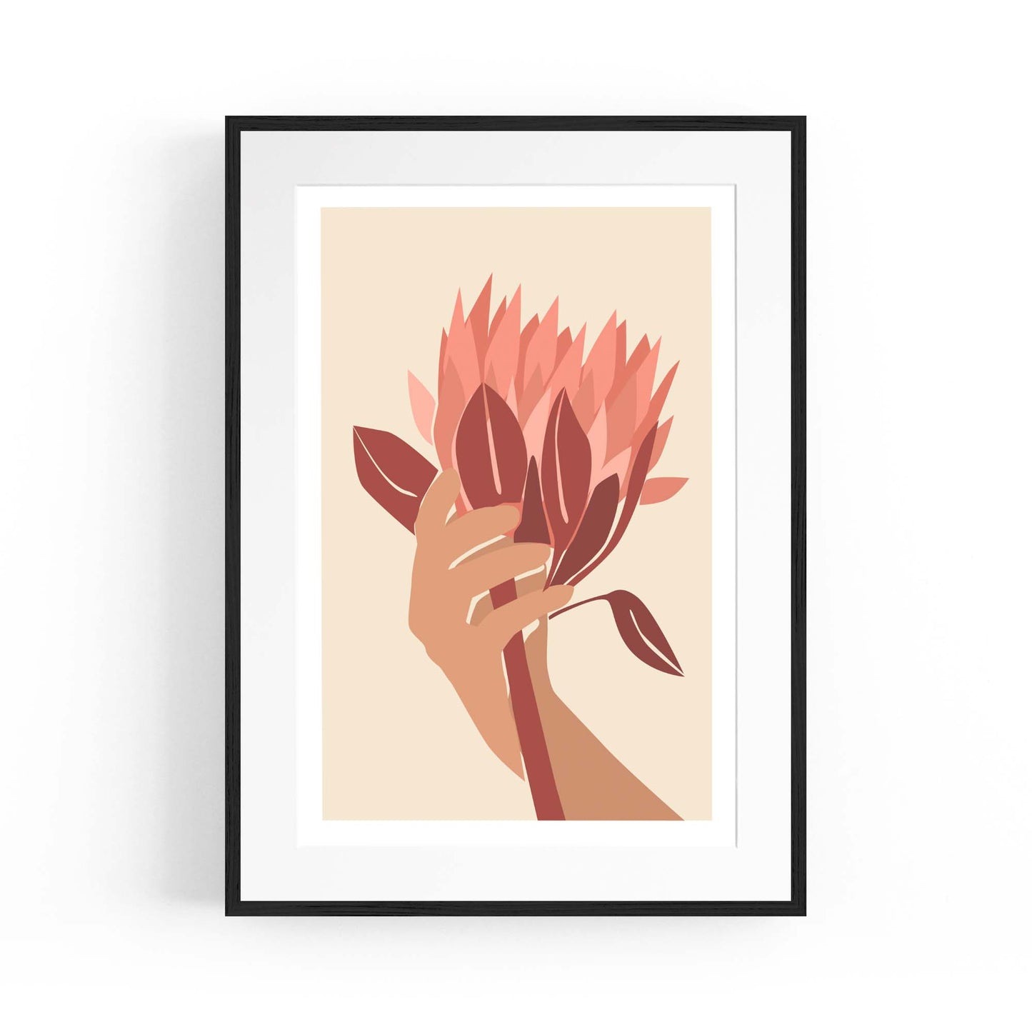 Minimal Floral Abstract Flower Drawing Wall Art #2 - The Affordable Art Company