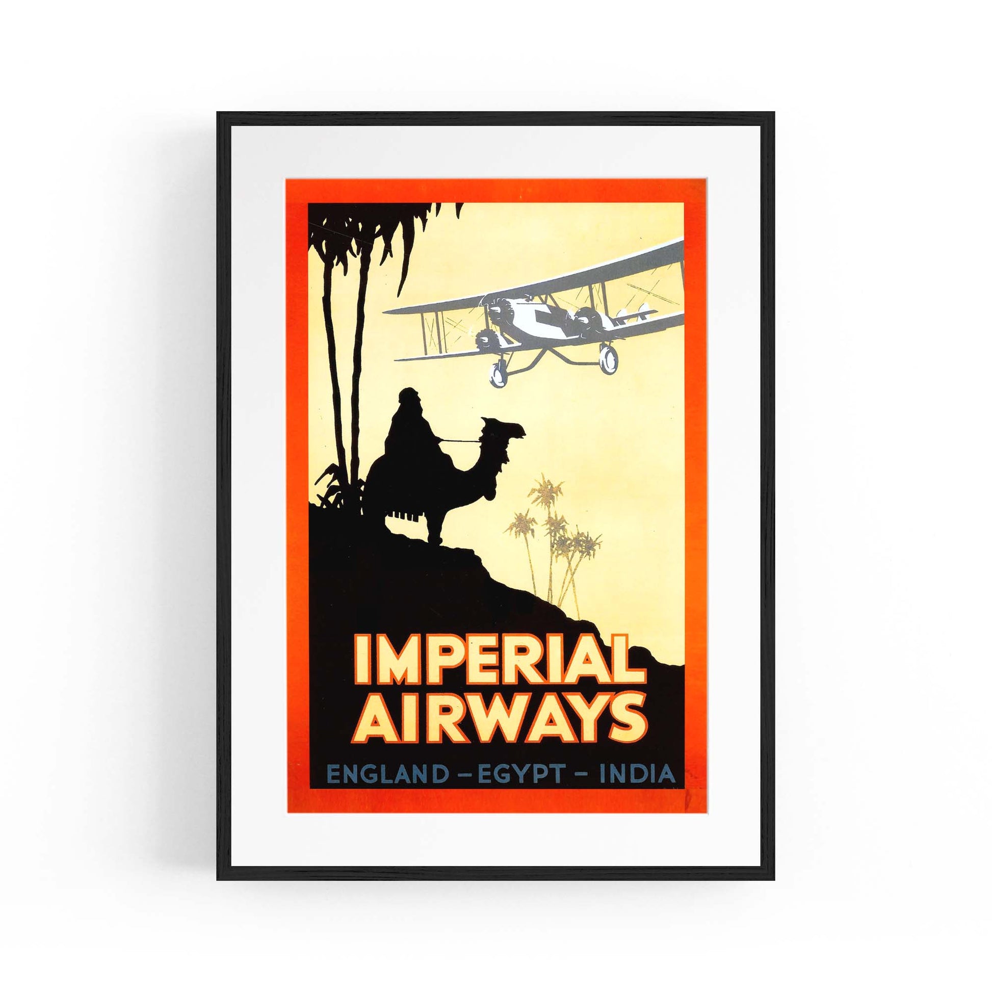 Imperial Airways Vintage Travel Advert Wall Art - The Affordable Art Company