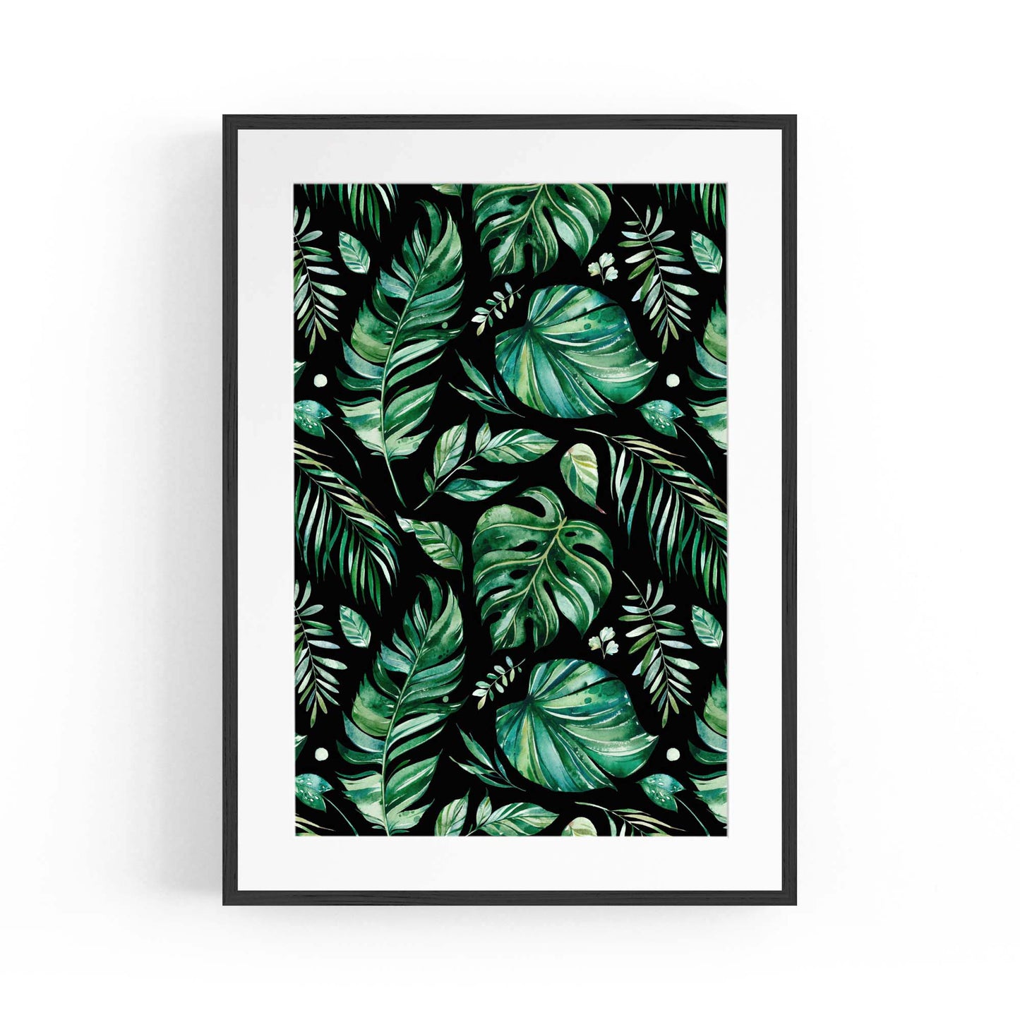 Tropical Leaf Pattern Green Plant Leaves Wall Art #4 - The Affordable Art Company