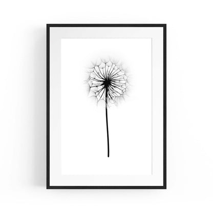 Dandelion Drawing Minimal Flower Wall Art #2 - The Affordable Art Company