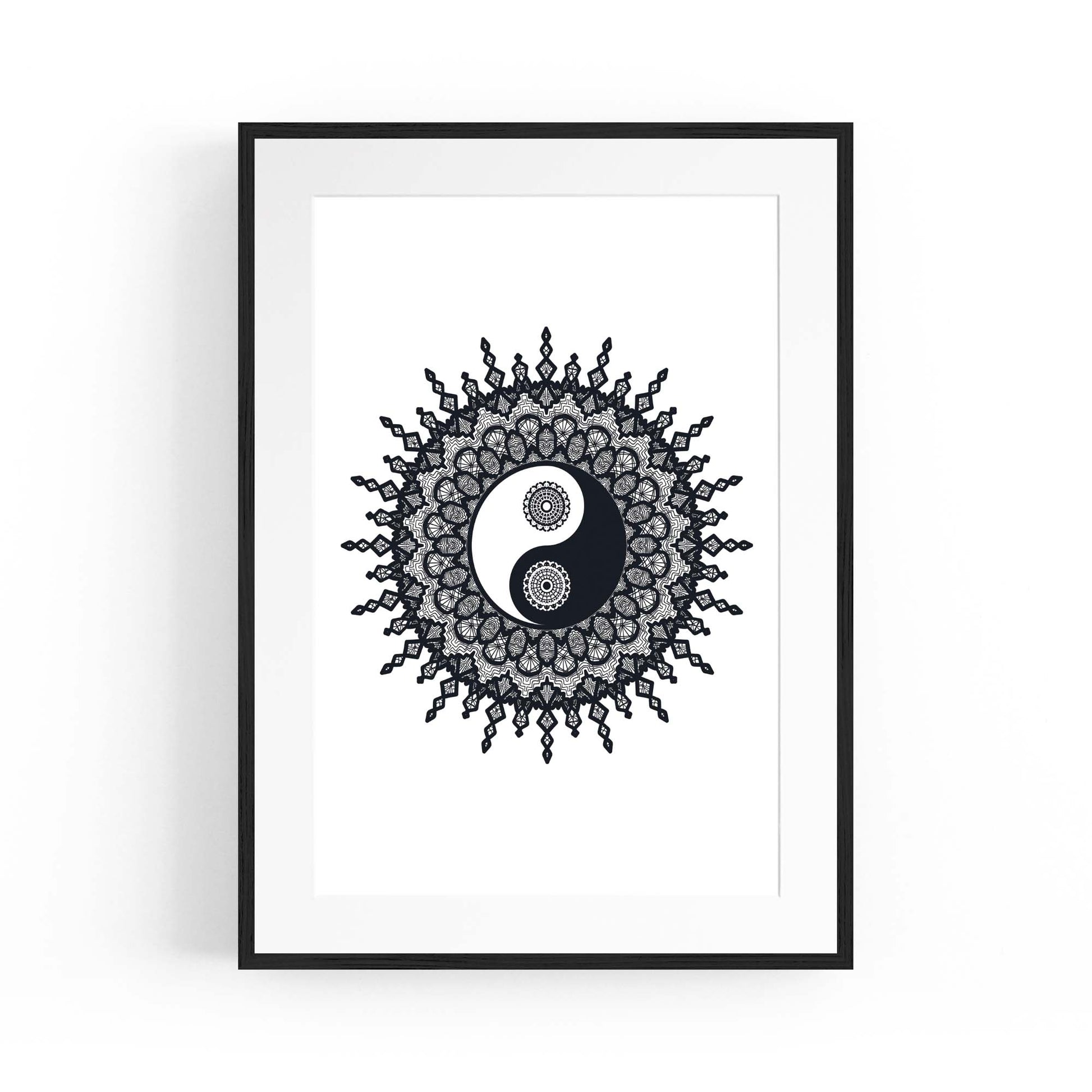 Yin Yang Mandala Calming Yoga Buddist Wall Art #10 - The Affordable Art Company