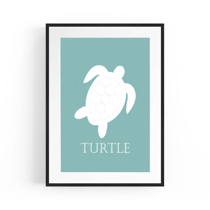 Sea Turtle Cartoon Sealife Nursery Baby Wall Art #2 - The Affordable Art Company