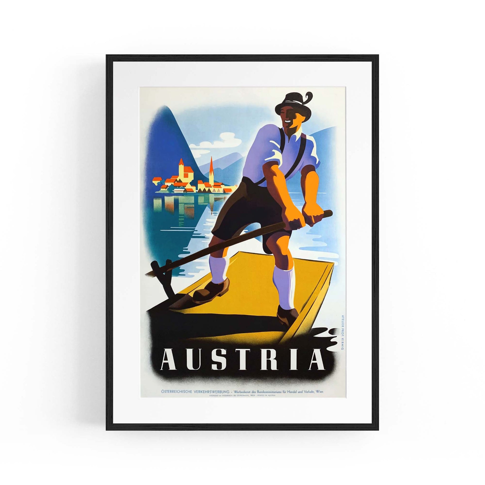 Austria Vintage Travel Advert Wall Art - The Affordable Art Company