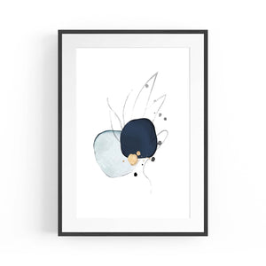 Blue Abstract Painting Minimal Modern Wall Art #5 - The Affordable Art Company