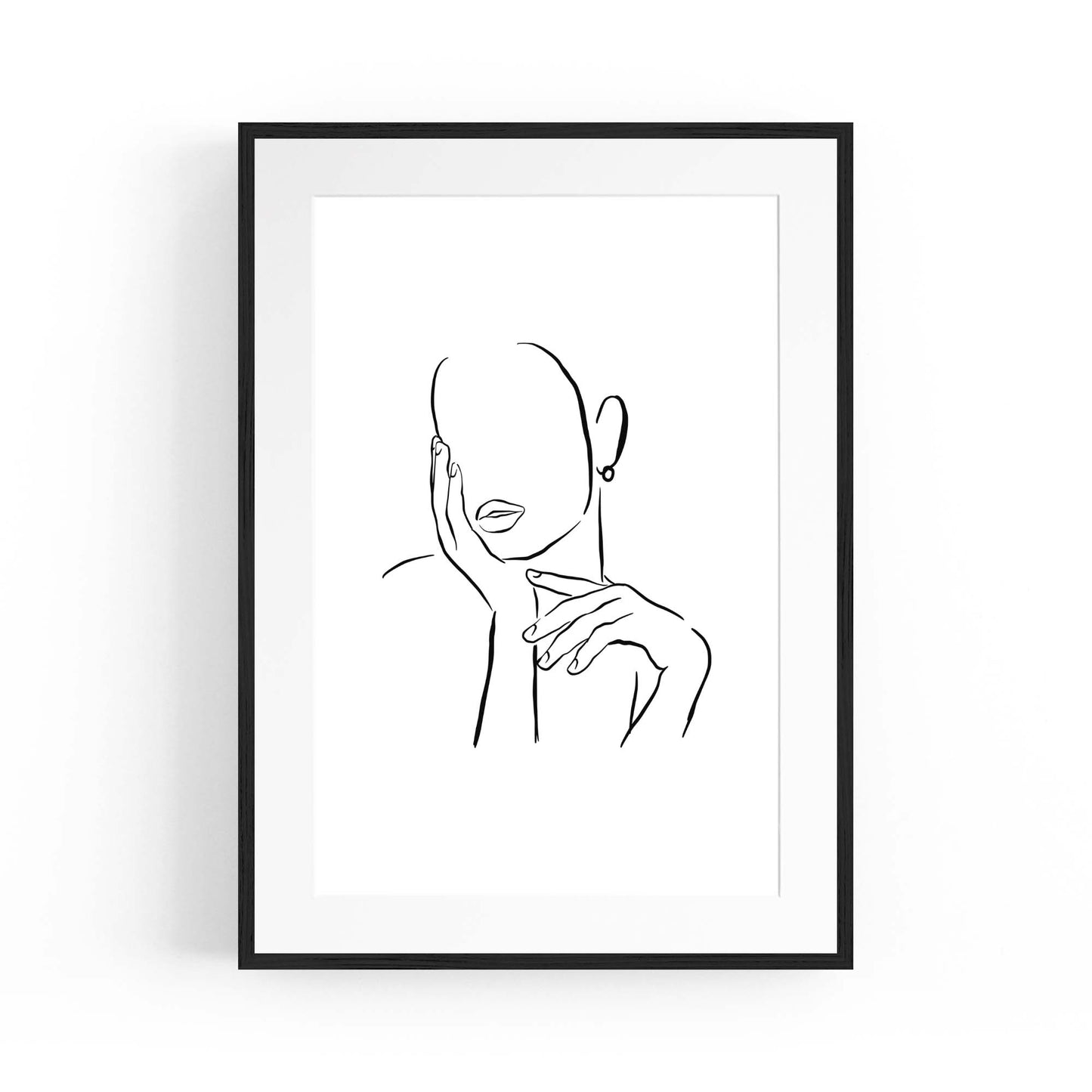 Seductive Female Face Minimal Fashion Wall Art - The Affordable Art Company