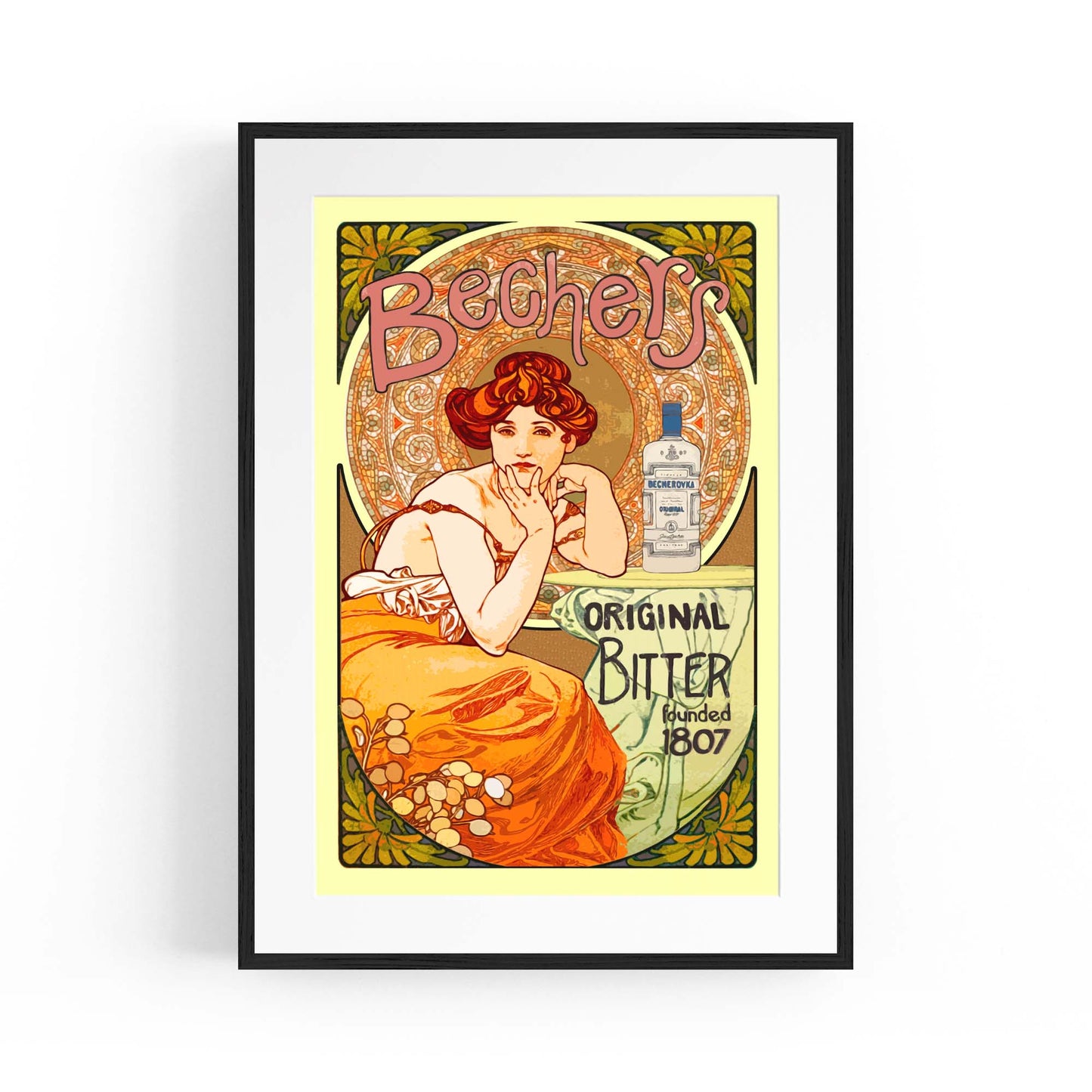 Bechers Bitter Vintage Cafe Style Kitchen Wall Art - The Affordable Art Company