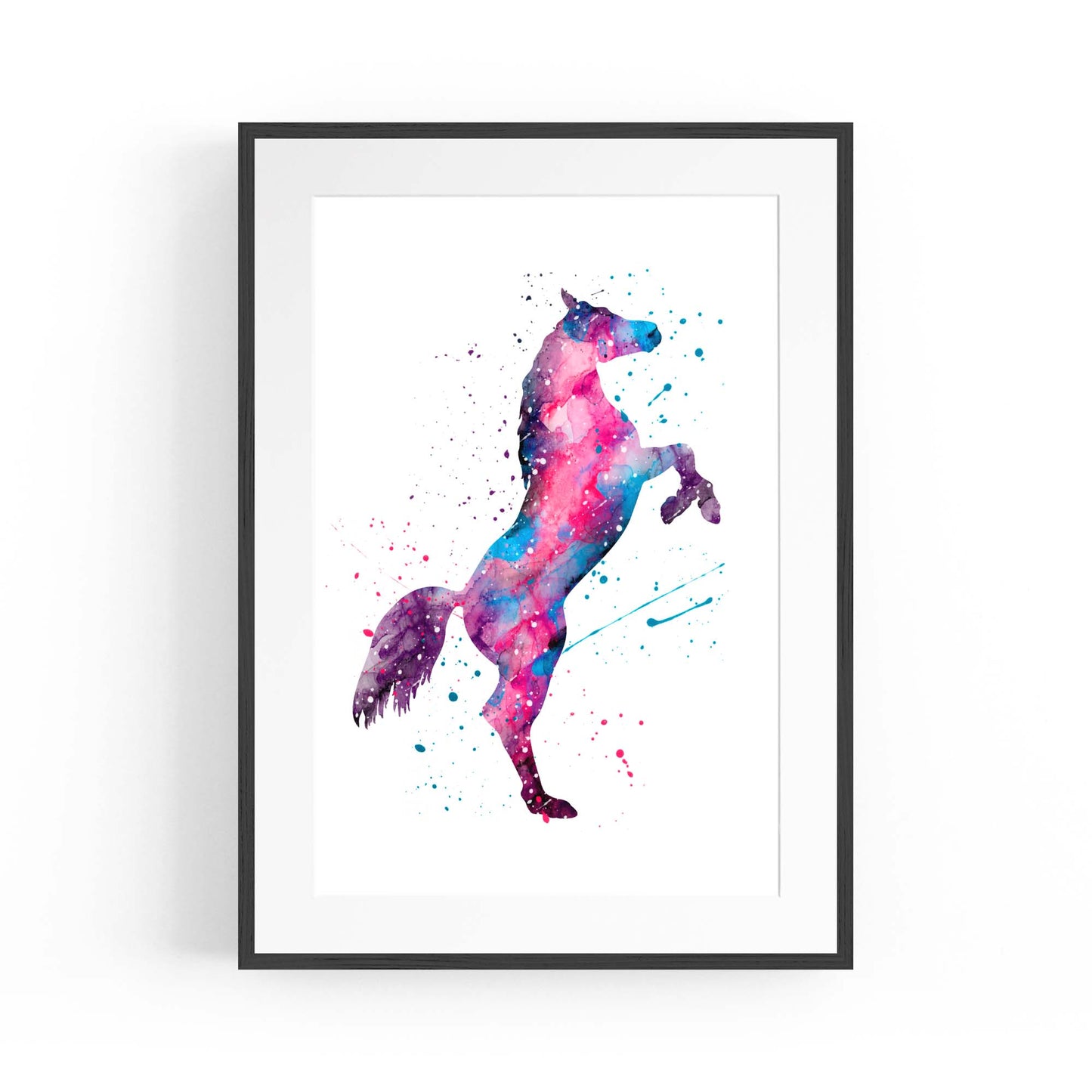 Horse Painting Girls Bedroom Colourful Wall Art #5 - The Affordable Art Company