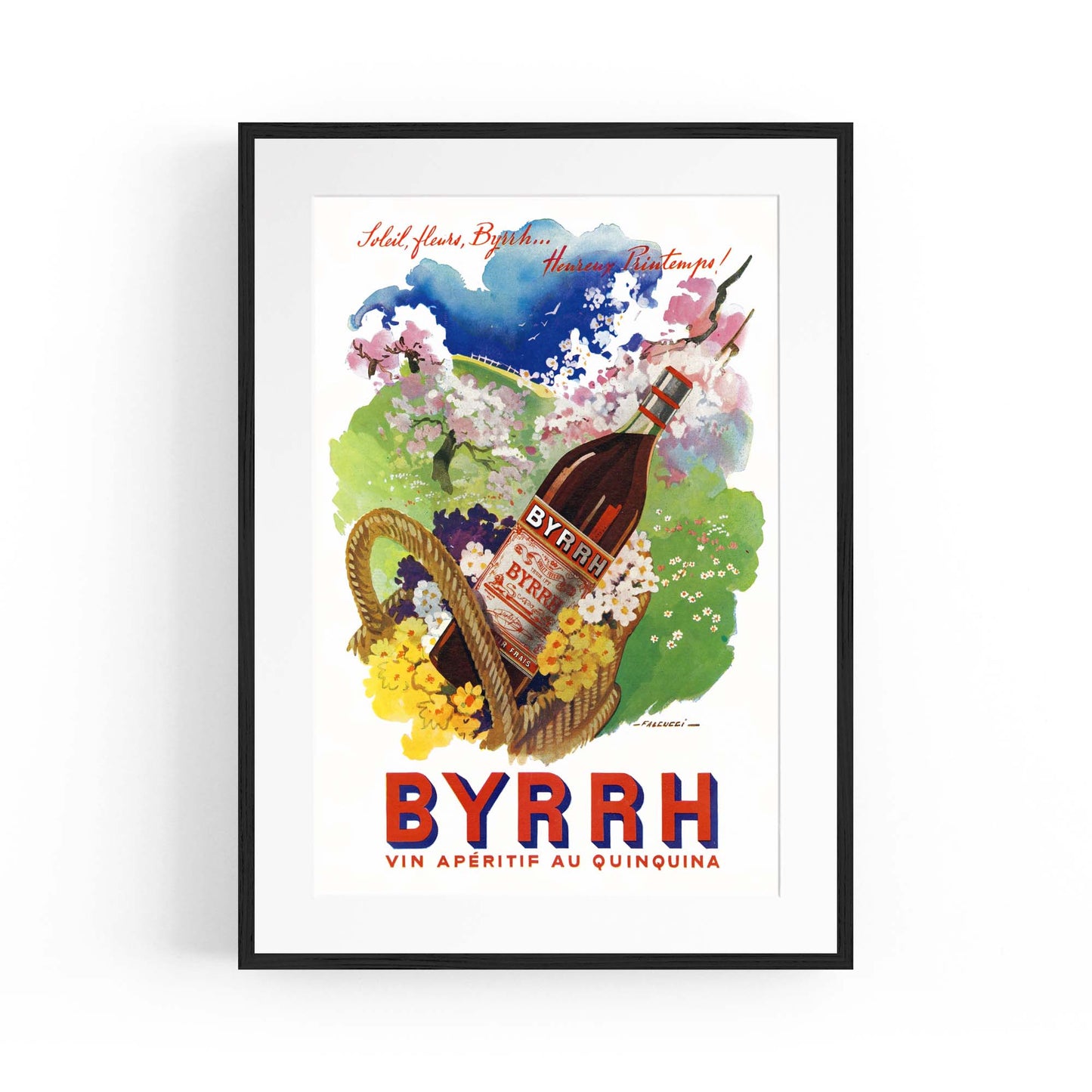 Spring Byrrh Vintage Drinks Advert Wall Art - The Affordable Art Company
