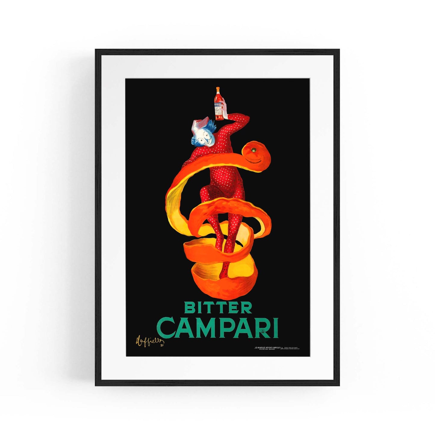 Vintage Campari Orange Peel Cafe Advert Wall Art - The Affordable Art Company
