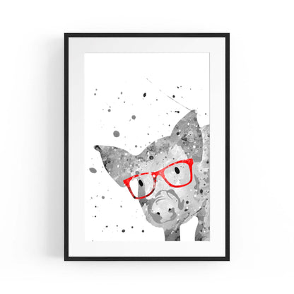 Cute Pig Nursery Cartoon Animal Baby Wall Art - The Affordable Art Company