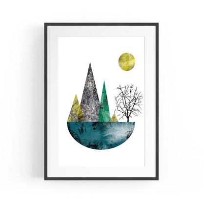 Scandi Circle Landscape Kitchen Minimal Wall Art #1 - The Affordable Art Company