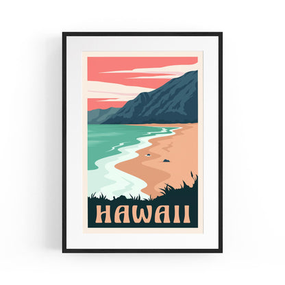Retro Hawaii, USA Travel Advert Wall Art - Portsby