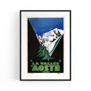 French Alps Tourism Vintage Travel Advert Wall Art - The Affordable Art Company