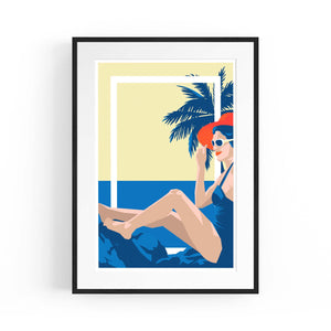 Retro Summer Beach Coastal Fashion Wall Art #3 - The Affordable Art Company