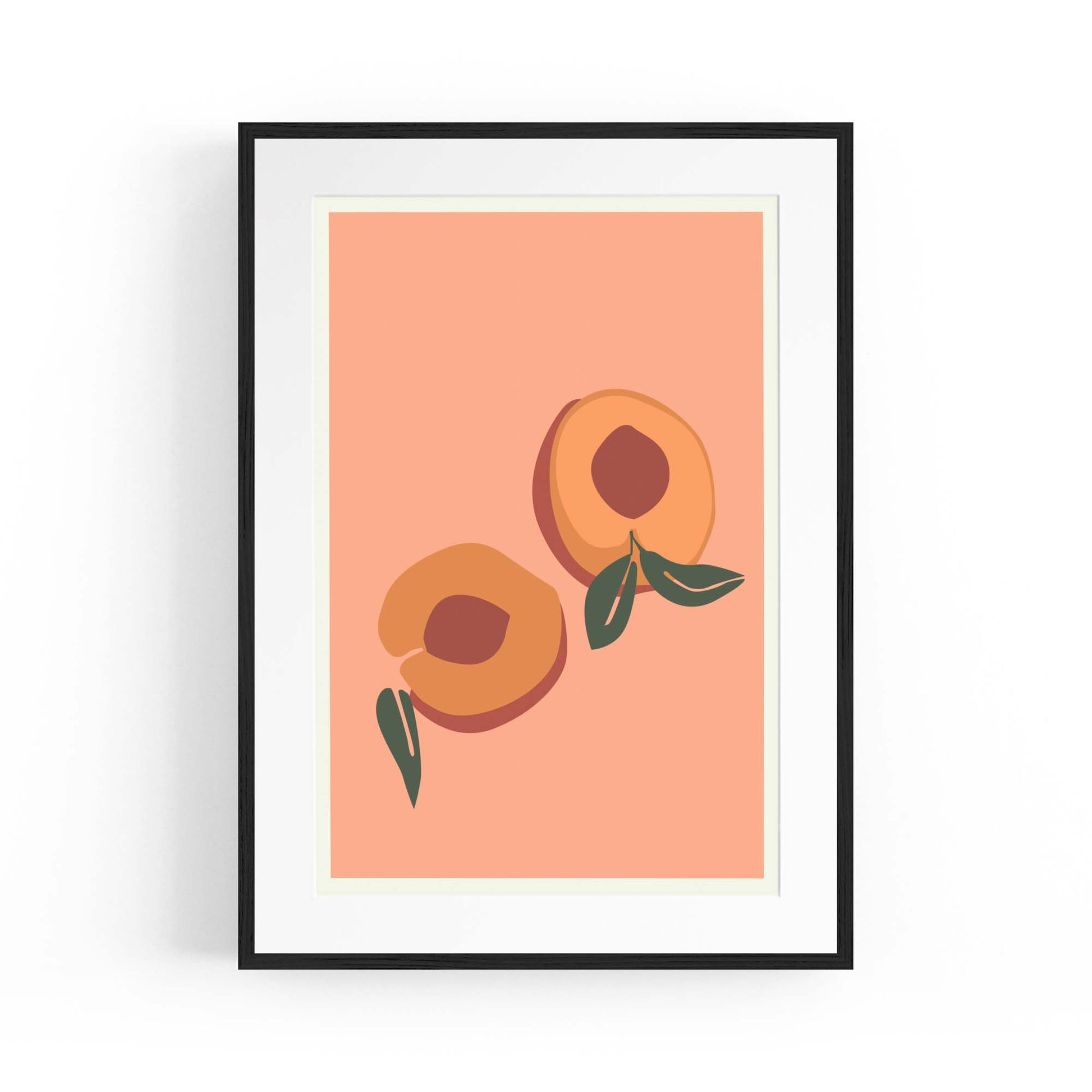 Peach Abstract Shape Minimal Design Wall Art - The Affordable Art Company