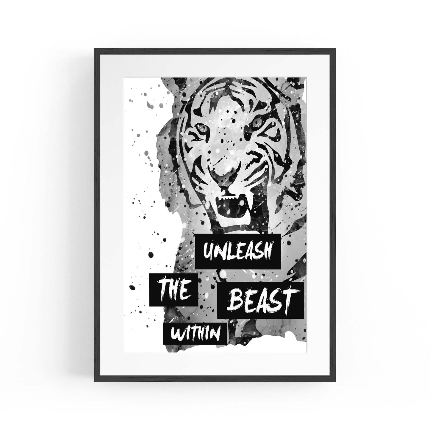 Tiger Quote Moticational Gym Fitness Wall Art - The Affordable Art Company