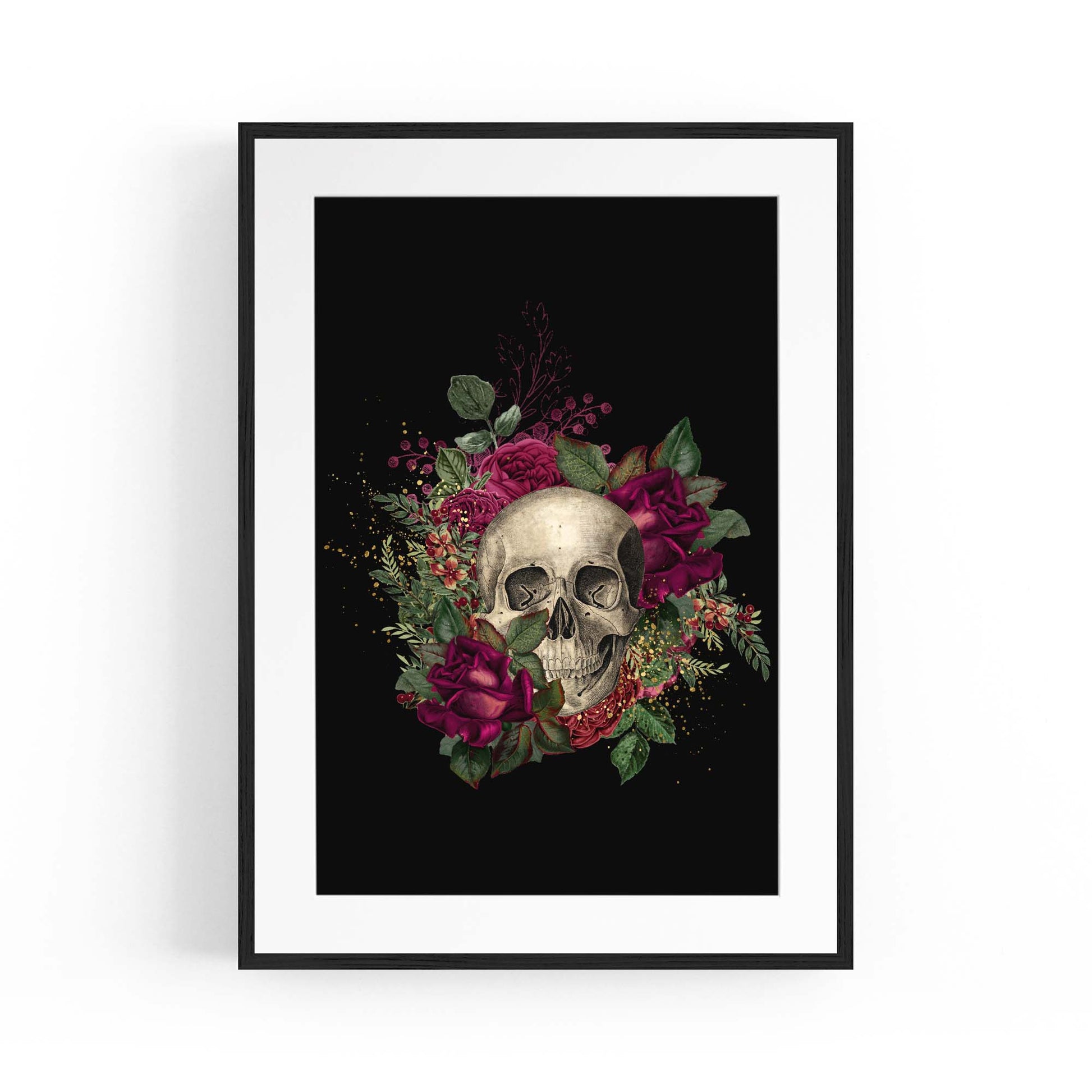 Dark Gothic Skull Fashion Bedroom Wall Art - The Affordable Art Company