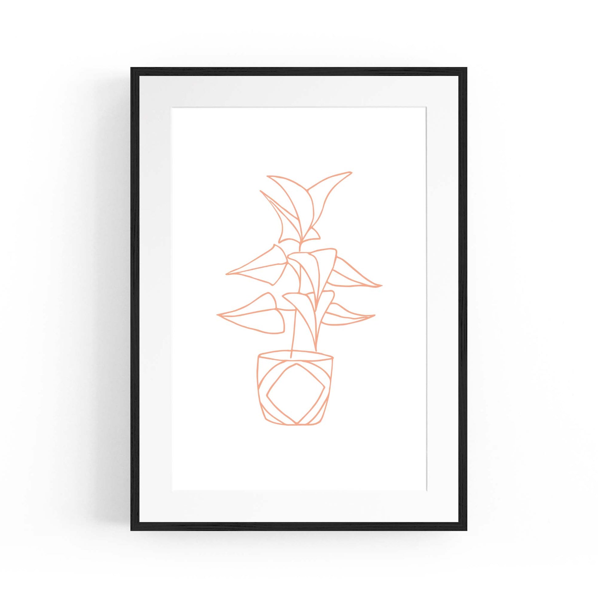Abstract House Plant Minimal Living Room Wall Art #26 - The Affordable Art Company