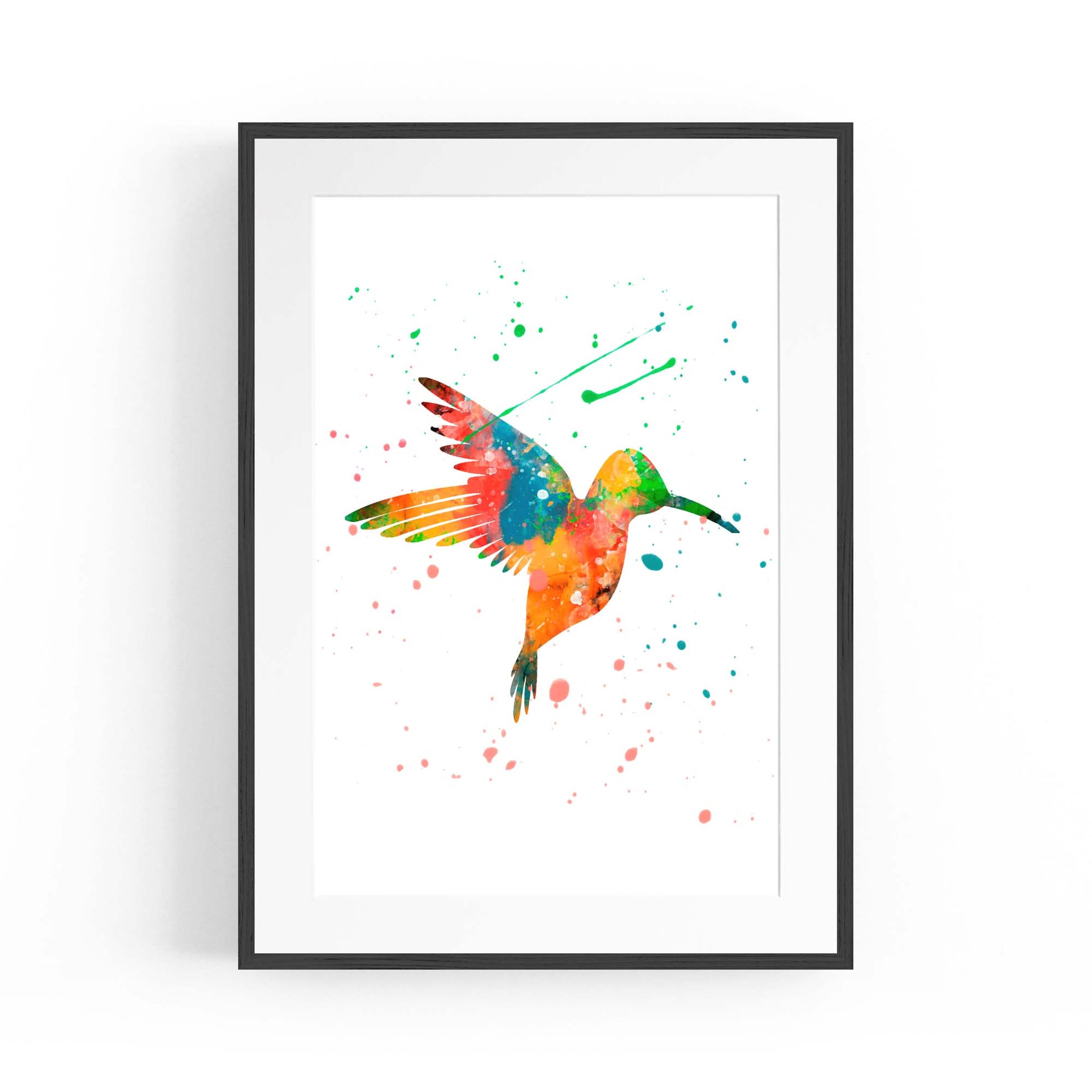 Watercolour Hummingbird Bird Nursery Wall Art #1 - The Affordable Art Company