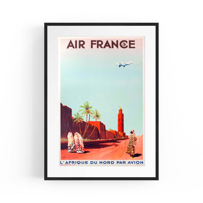 North Africa by Air France Vintage Travel Advert Wall Art - The Affordable Art Company