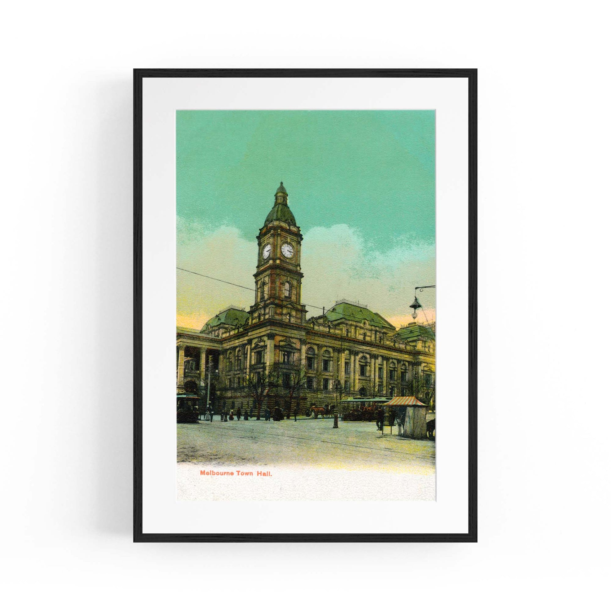 Town Hall, Melbourne Vintage Painting Wall Art #2 - The Affordable Art Company
