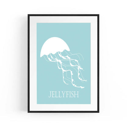 Jellyfish Cartoon Nursery Babys Bedroom Wall Art - The Affordable Art Company