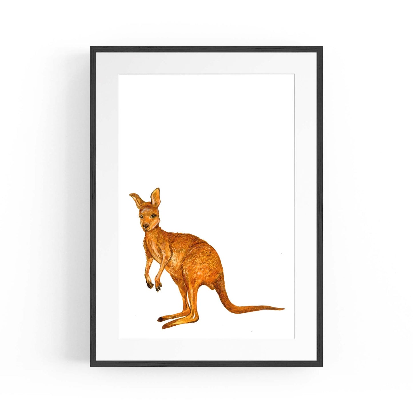 Australian Red Kangaroo Painting Animal Nursery Art - The Affordable Art Company