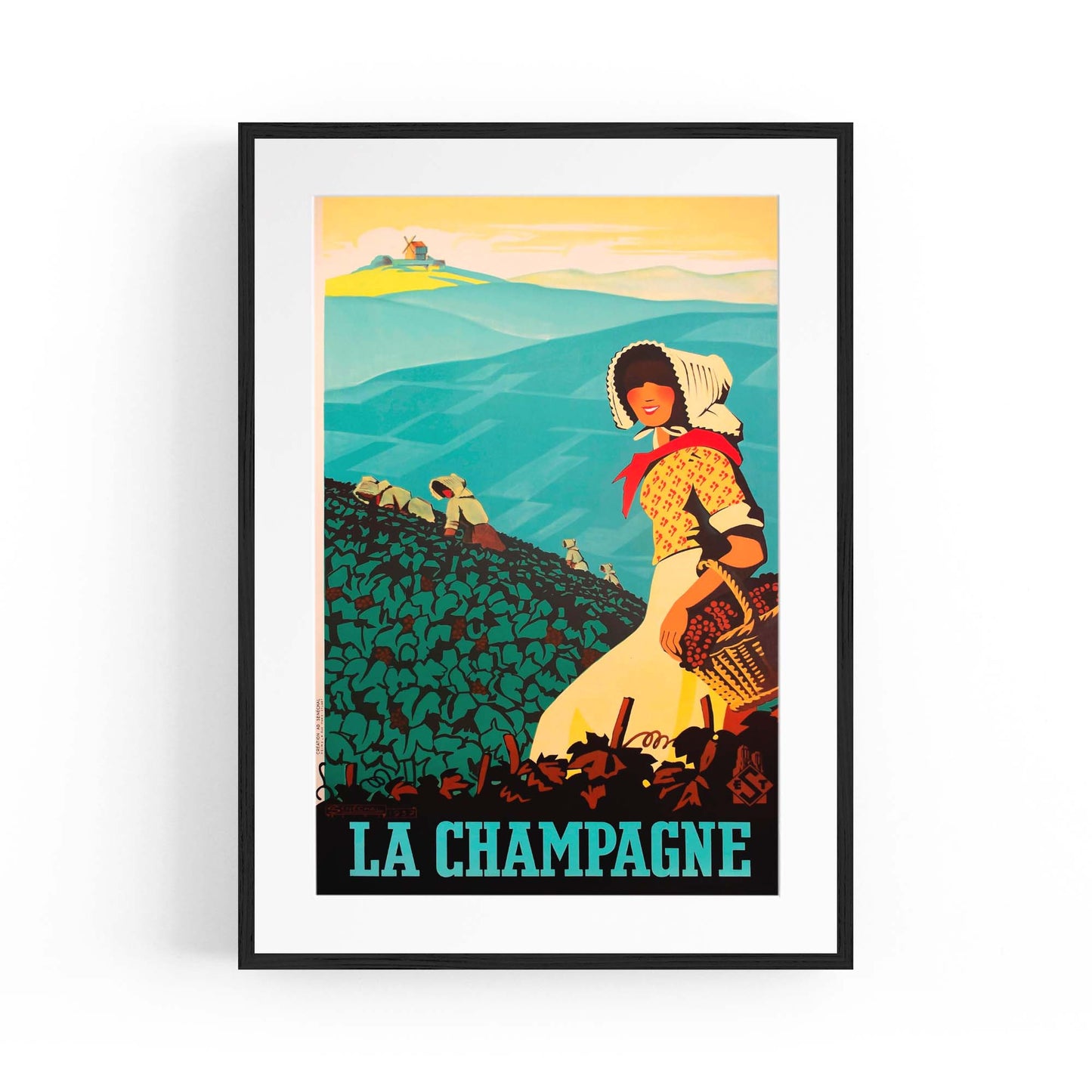 Champagne France Vintage Travel Advert Wall Art - The Affordable Art Company