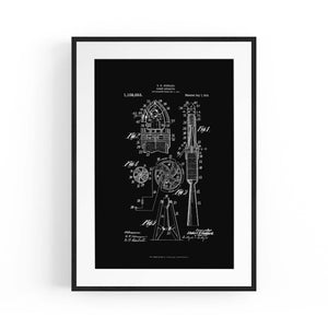 Vintage Rocket Patent Engineering Wall Art #1 - The Affordable Art Company
