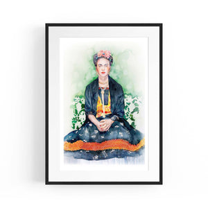 Frida Kahlo Watercolour Painting Fashion Wall Art - The Affordable Art Company