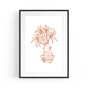 Abstract House Plant Minimal Living Room Wall Art #22 - The Affordable Art Company