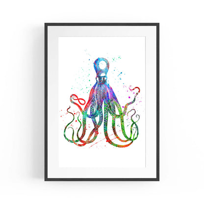 Cite Giant Squid Painting Sealife Nursery Wall Art - The Affordable Art Company