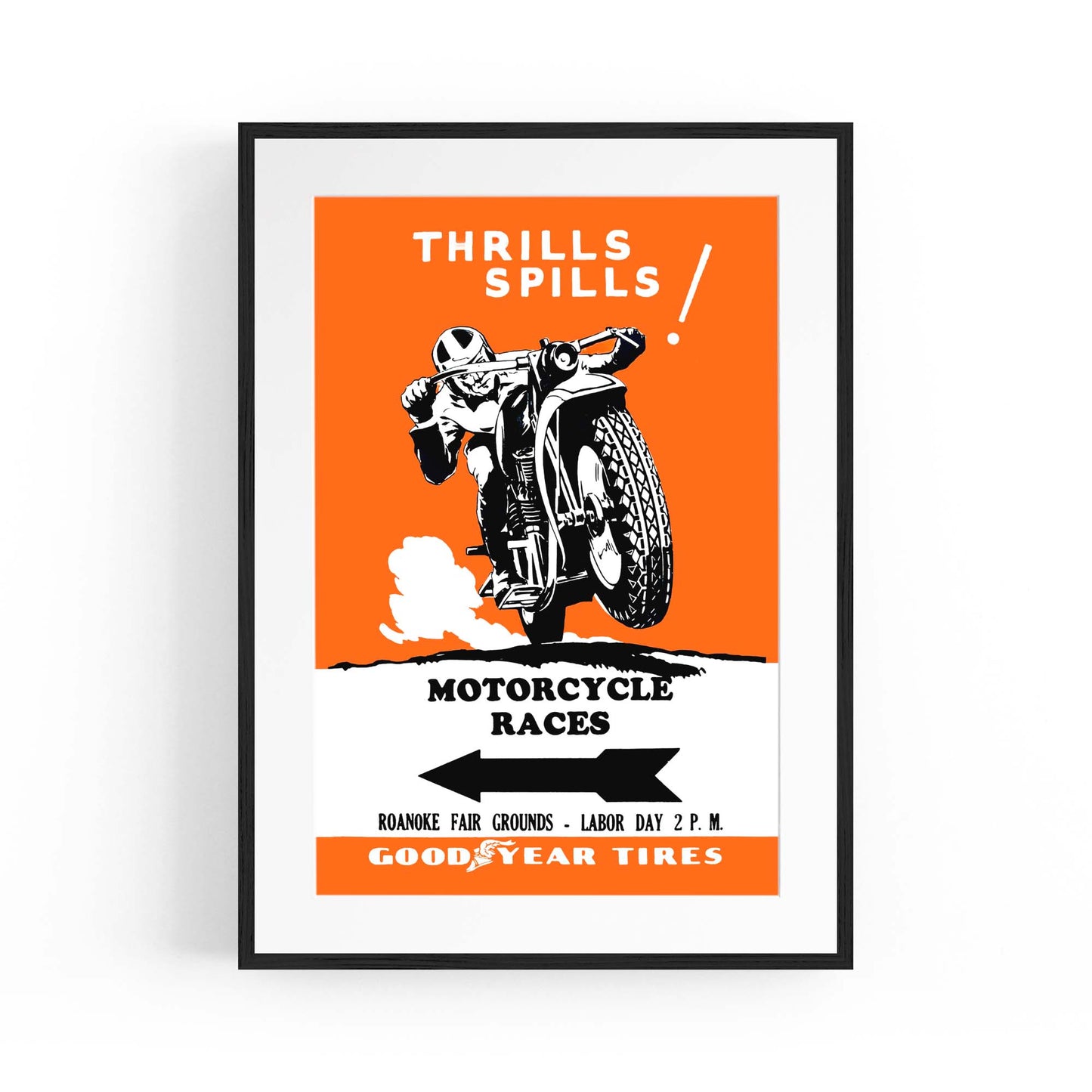 Motorcycle Racing Vintage Advert Man Cave Wall Art #1 - The Affordable Art Company