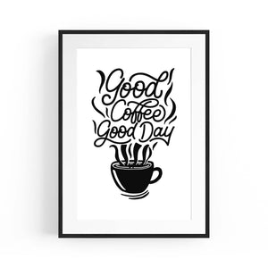 Coffee Quote Minimal Kitchen Cafe Style Wall Art #8 - The Affordable Art Company