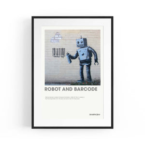 Banksy "Robot & Barcode" Graffiti Gallery Wall Art - The Affordable Art Company