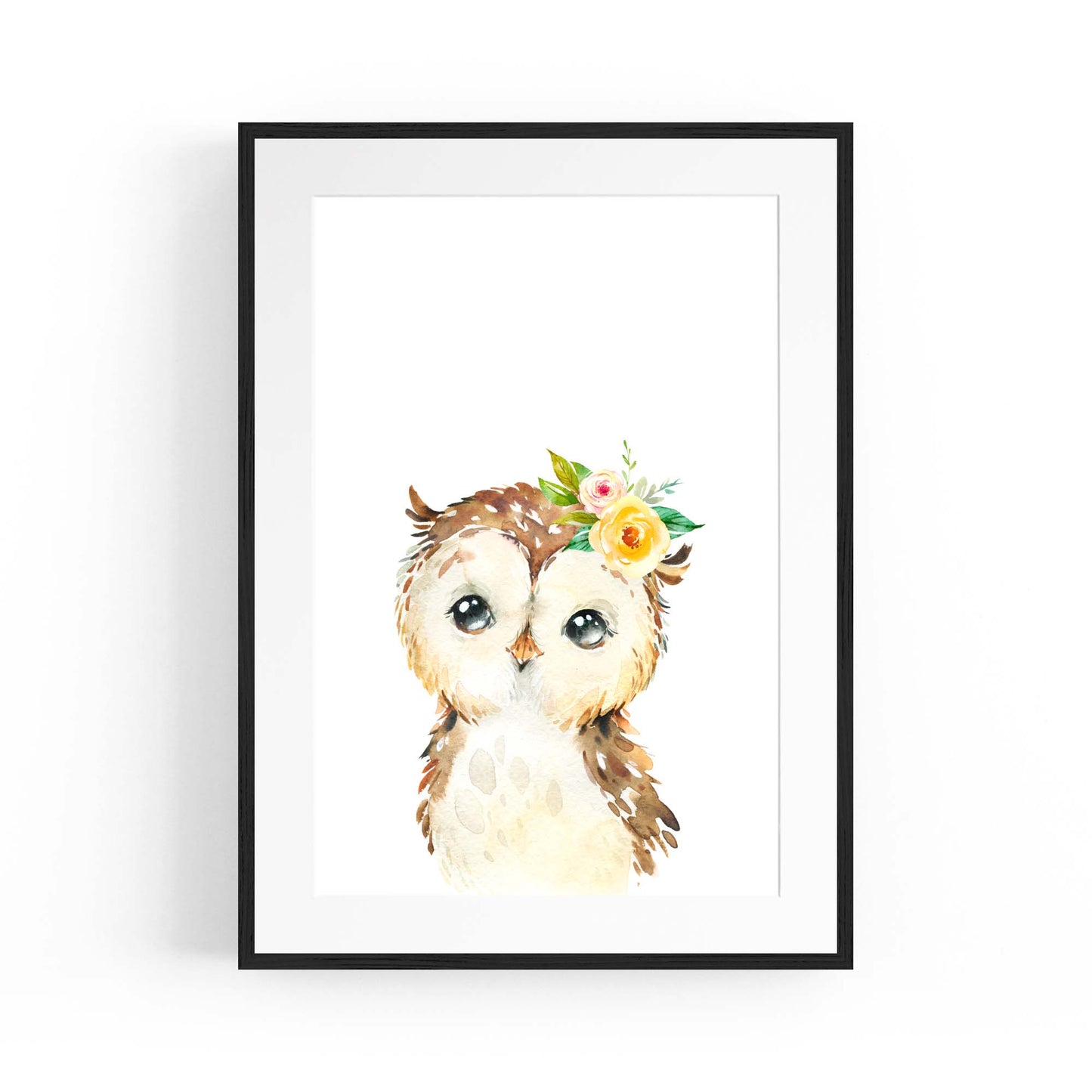 Cute Baby Owl Nursery Animal Gift Wall Art - The Affordable Art Company