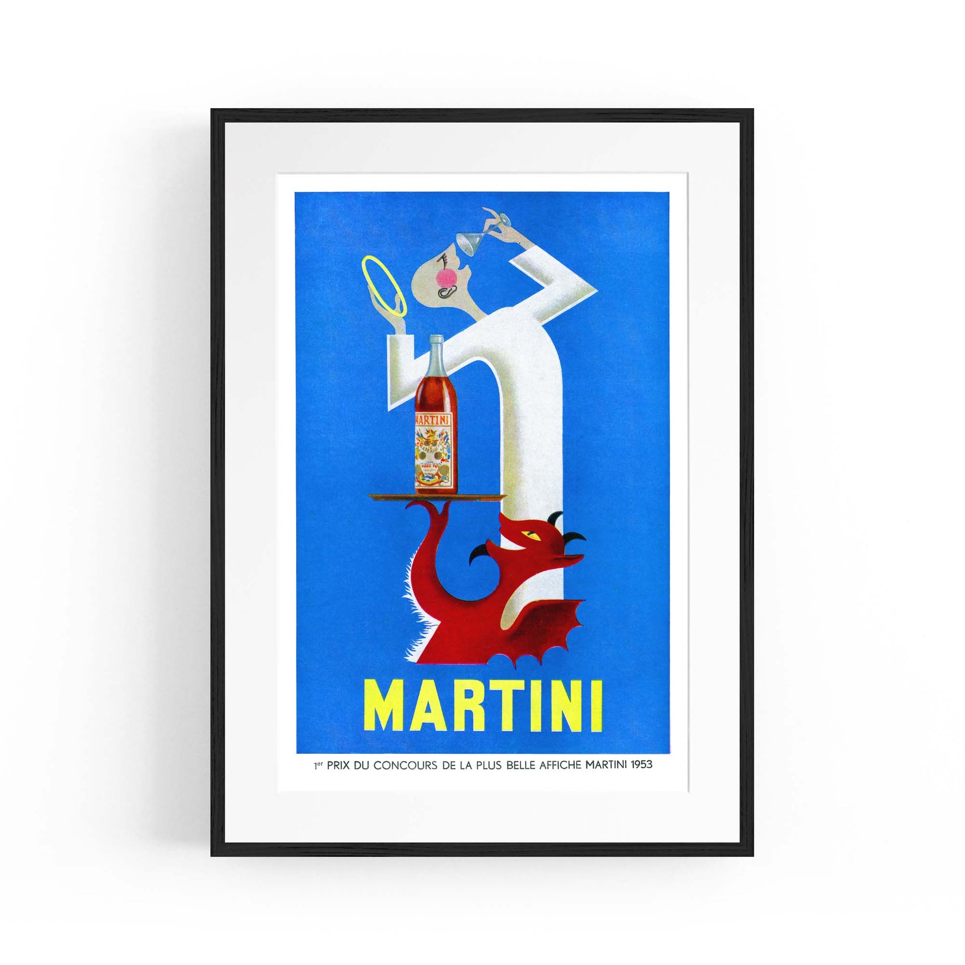 Martini "Red Devil & Angel" Vintage Drinks Advert Wall Art - The Affordable Art Company