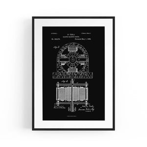 Vintage Electro Motor Patent Wall Art #1 - The Affordable Art Company