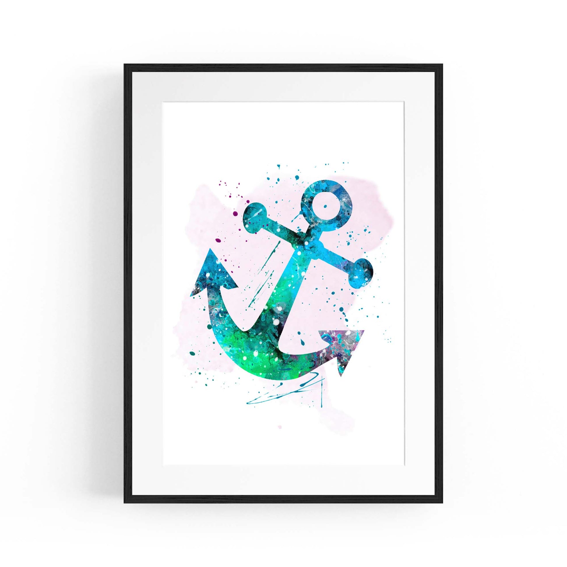 Sailing Anchor Coastal Painting Nautical Wall Art - The Affordable Art Company