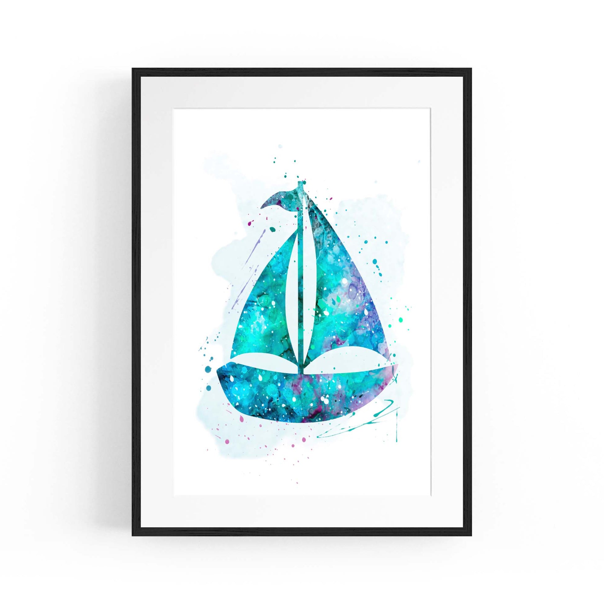 Sail Boat Coastal Painting Nautical Coast Wall Art - The Affordable Art Company