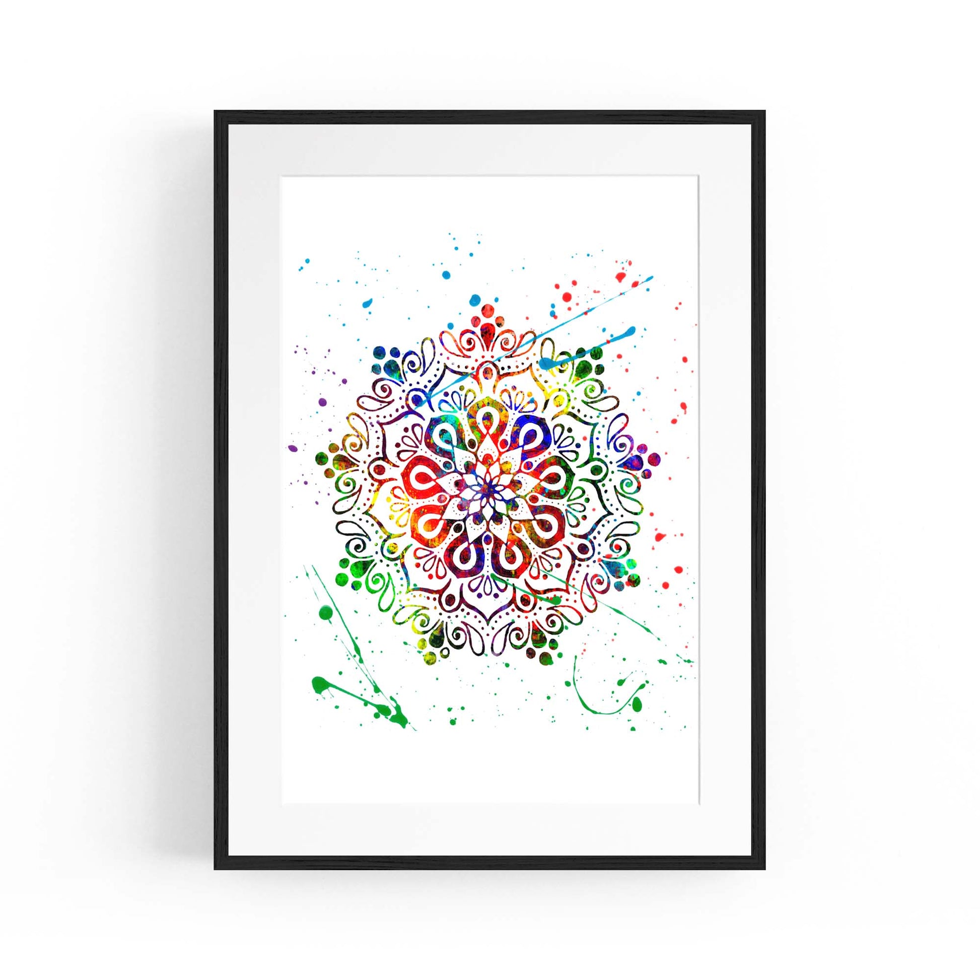 Calming Mandala Yoga Buddhist Wall Art - The Affordable Art Company