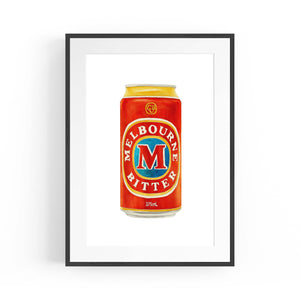 Melbourne Bitter Tinnie Beer Painting Wall Art - The Affordable Art Company